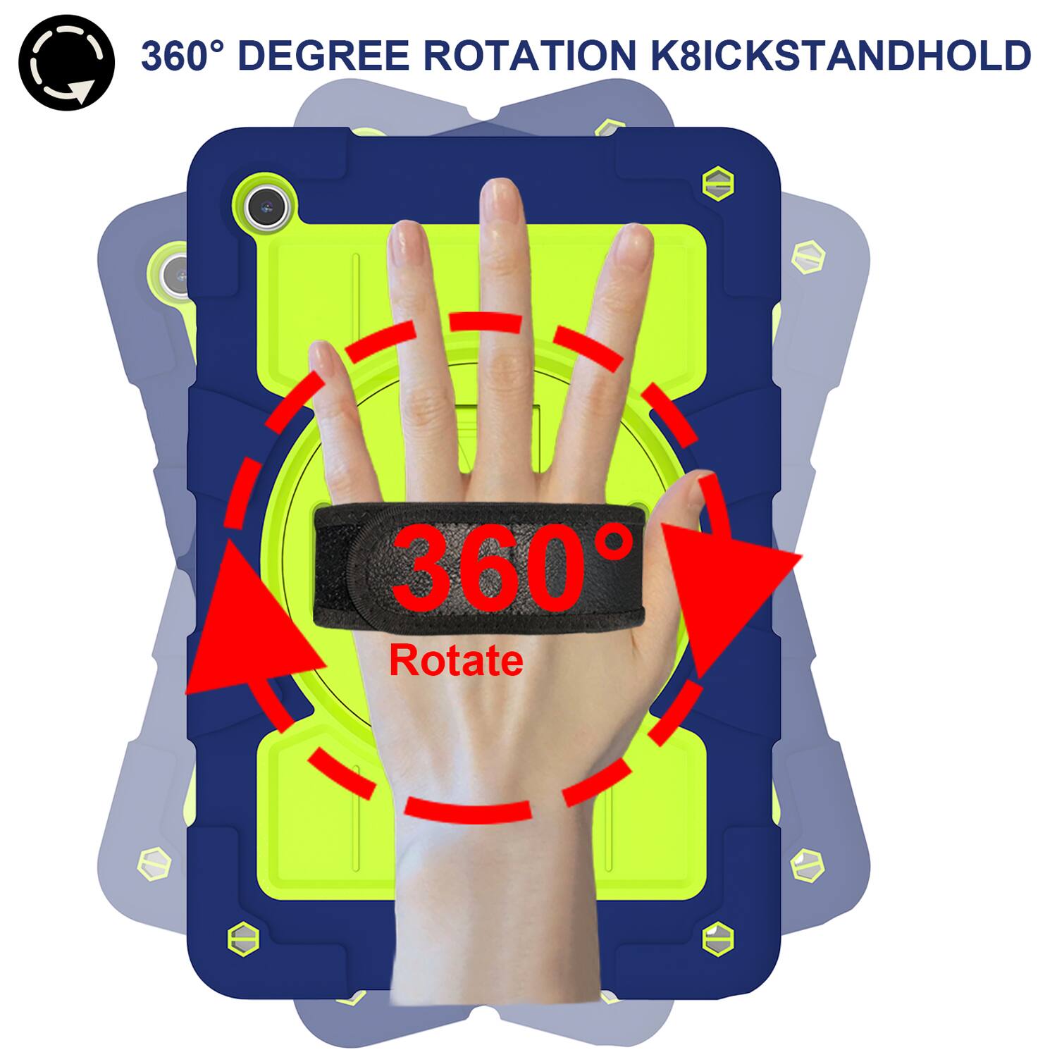 360° DEGREE ROTATION K8ICKSTANDHOLD

360°
Rotate