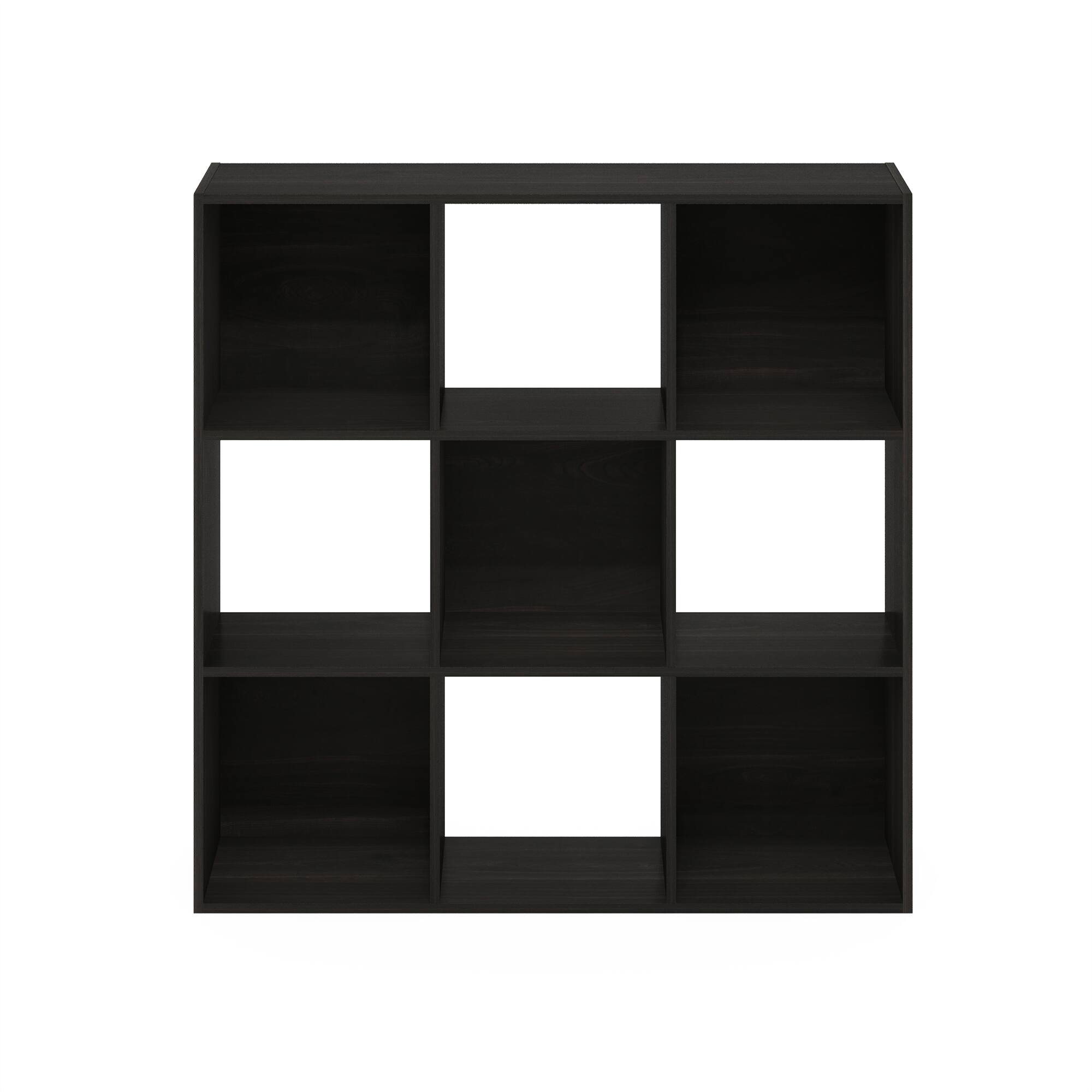 Alt View 2. Furinno - Pelli Cubic Multipurpose Clothing & Closet Storage Organizer Shelf, 9-Cube - Espresso.