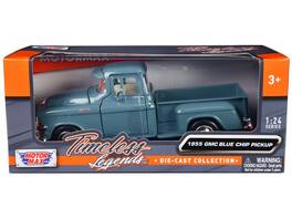1955 GMC Blue Chip Pickup Truck "Timeless Legends" Series 1/24 Diecast Model Car by Motormax - Light Blue