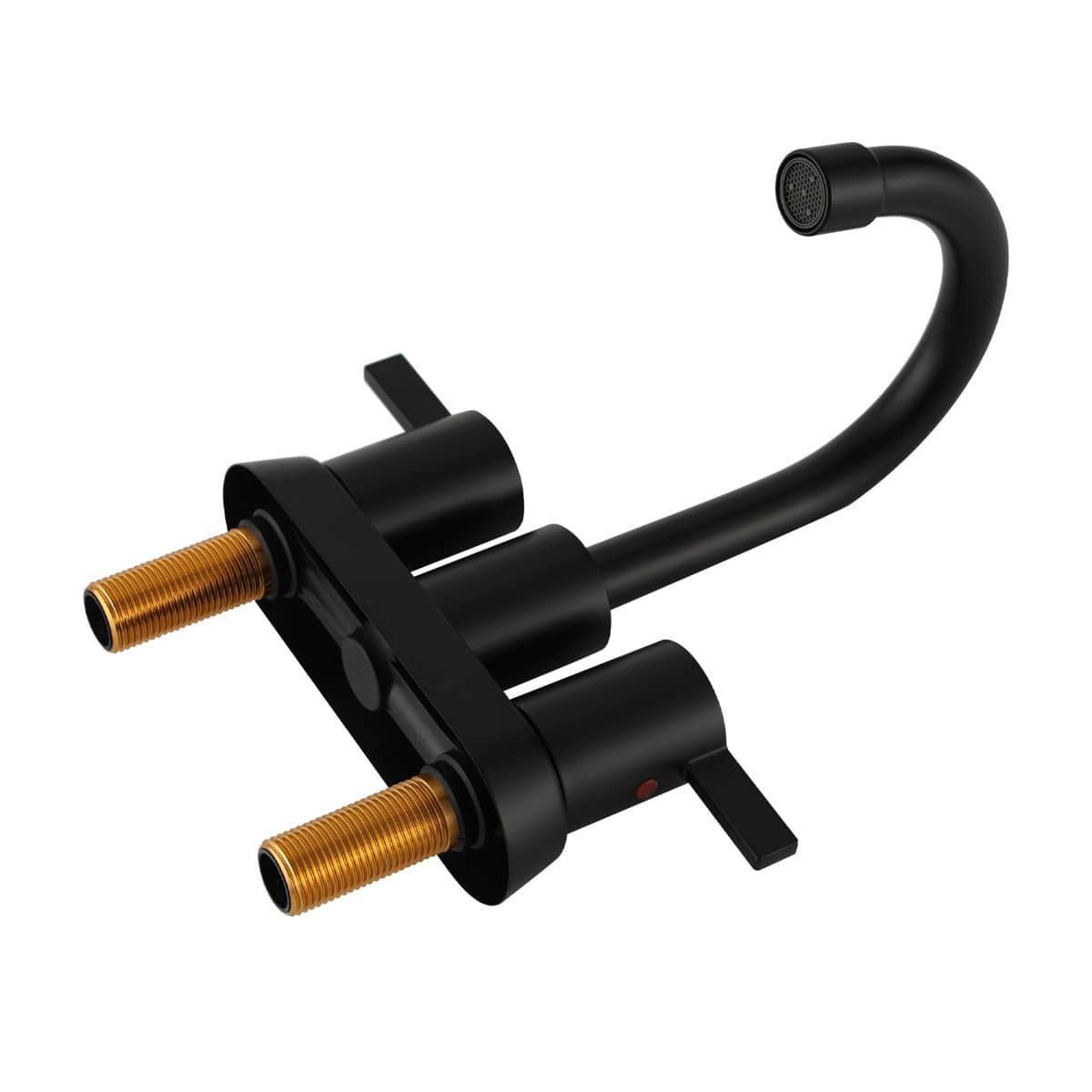 Front. Bothwa Home - Bothwa home  Bathroom Faucet For bathroom Sink  With Two Handles - Matte Black.