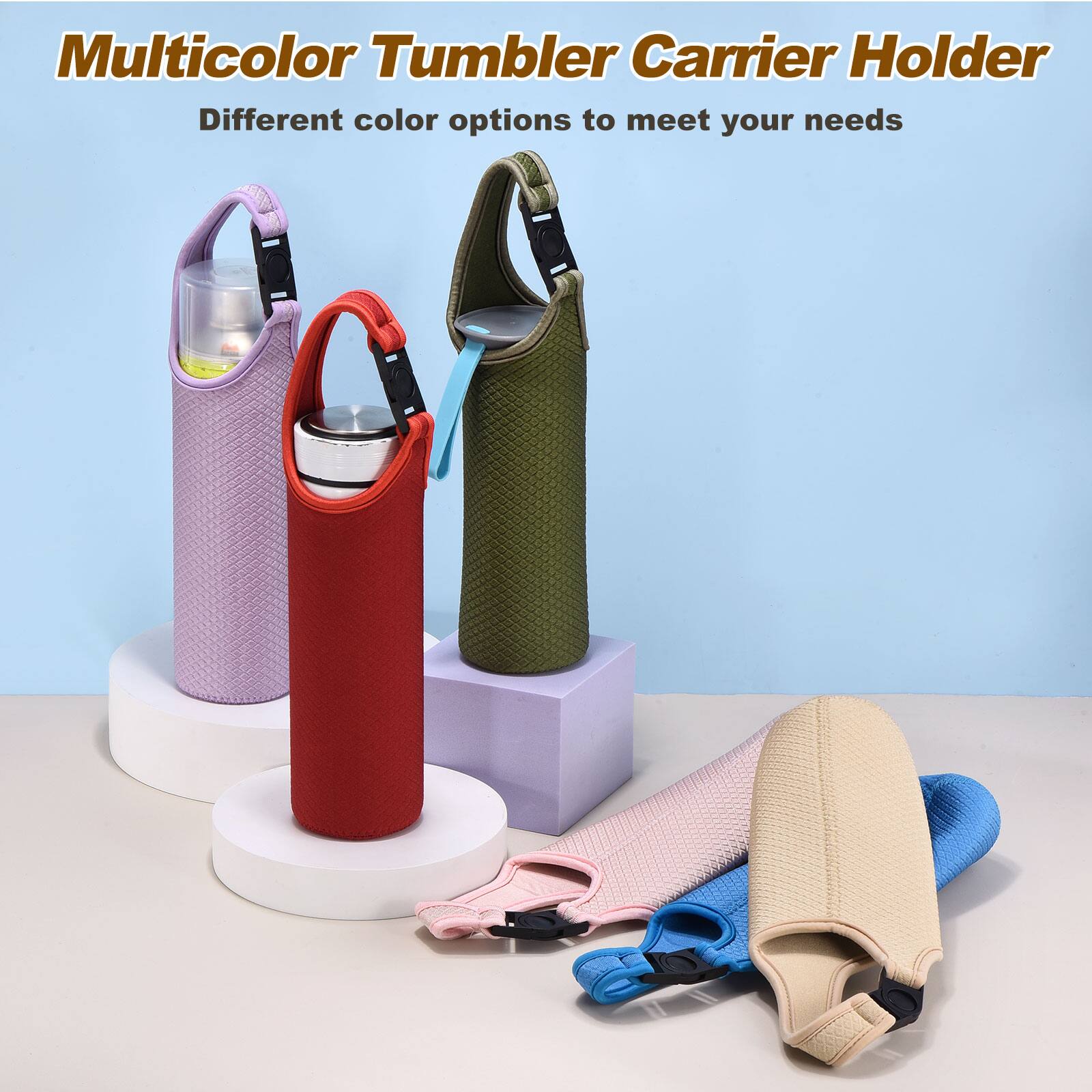 Multicolor Tumbler Carrier Holder  
Different color options to meet your needs