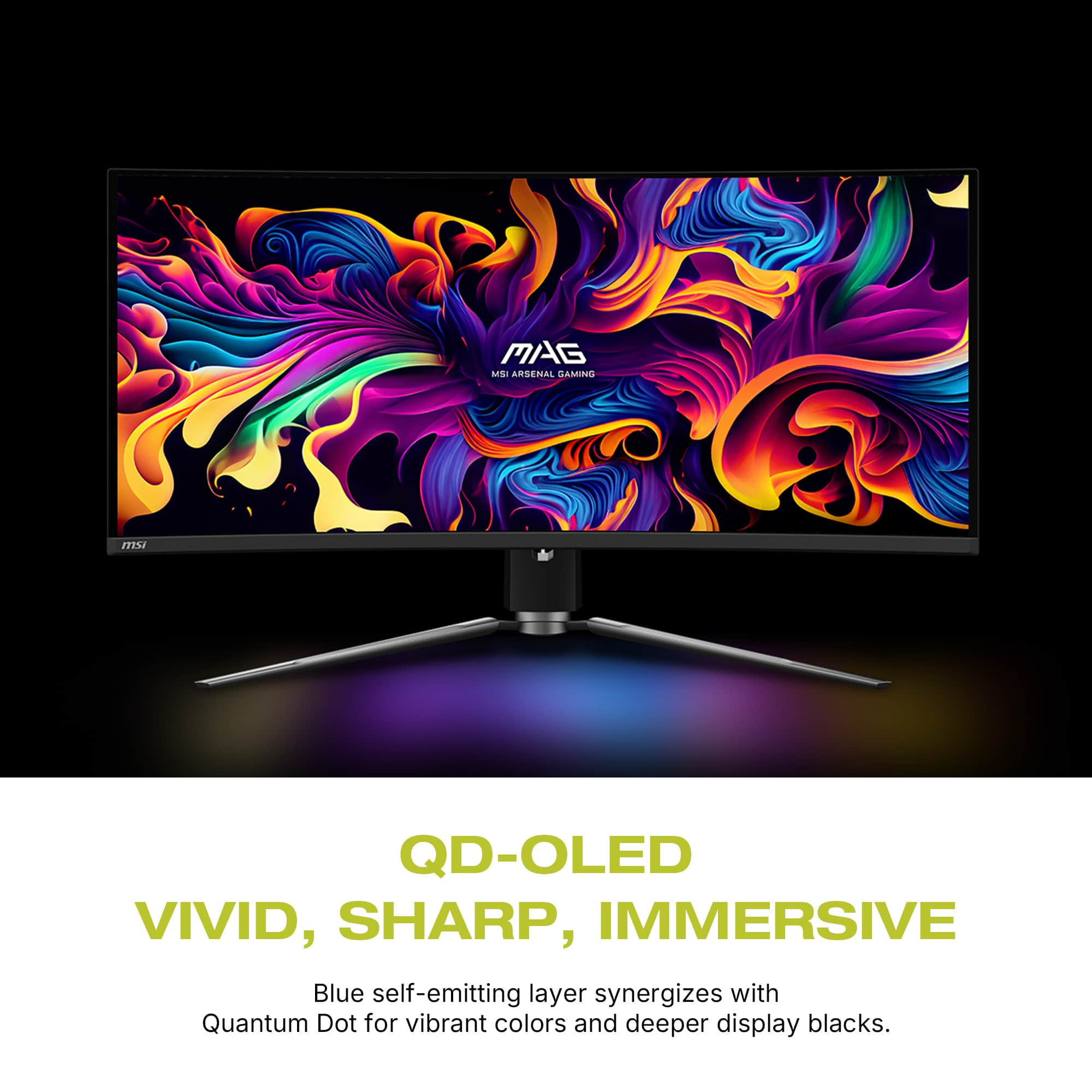 MSI – MPG341CQPXQDOLED 34″ Curved OLED QHD 240Hz 0.03ms Adaptive Sync Gaming Monitor with HDR400 (DisplayPort, HDMI, USB-C) – Black Sansujyuku sansujyuku.com