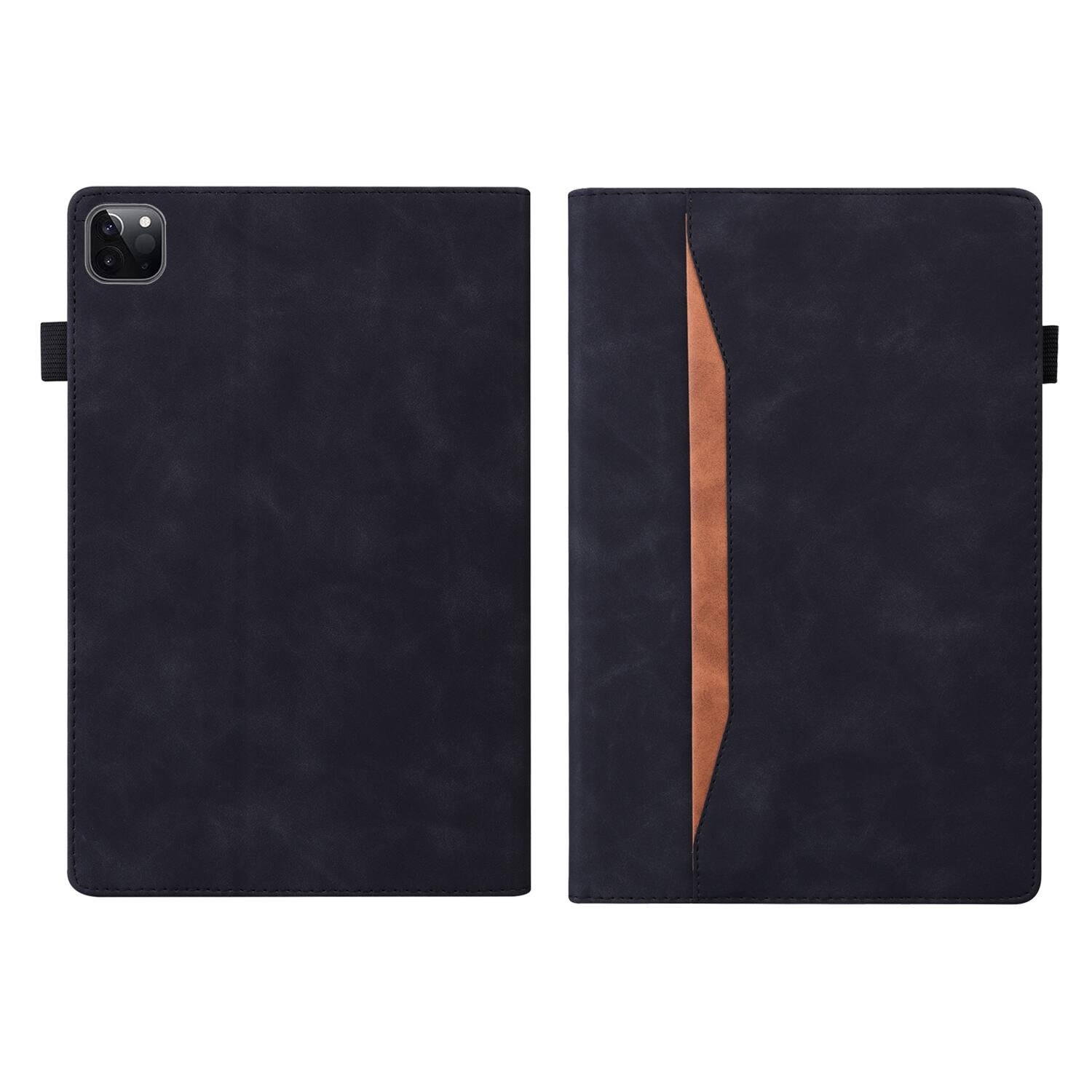 Angle. Dteck - for iPad Air 13 Inch Case M4 2026 / M3 2025 / M2 2024, Matte PU Leather Folio Stand Cover with Credit Card Slots - Black.