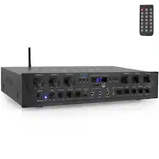 PYLE
G.2 BT Audio Source Amplifier w/FM Radio
PTARBBT5
PYLEUSA.com
CHANNEL A
CHANNEL B
CHANNEL C
CHANNEL D
CHANNEL E
CHANNEL F
POWER
ECHO
MIC TONE
MIC VOL
MIC1
MIC2
VOL
TALK OVER
MIC1
MIC2
PHONES VOL
PHONES