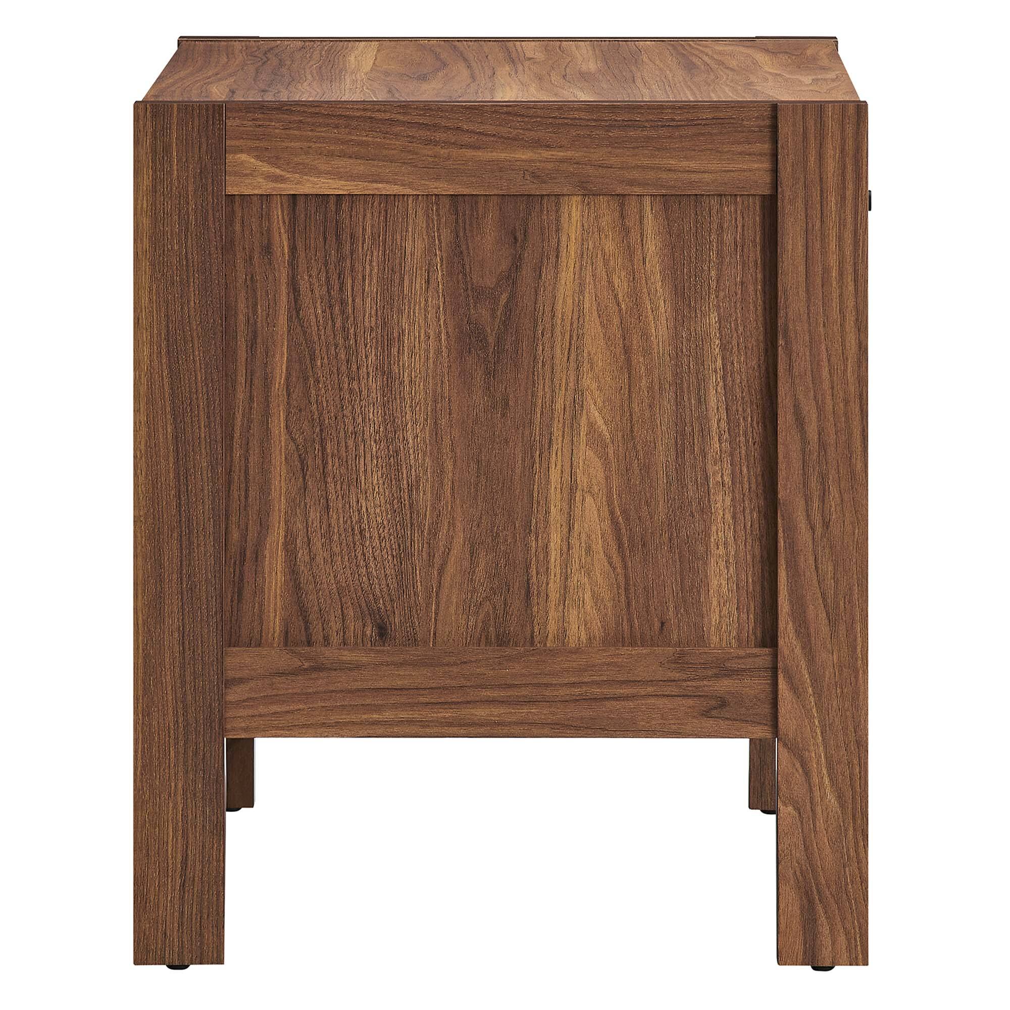 Alt View 4. Modway - Capri Wood Grain Nightstand by Modway - Walnut.