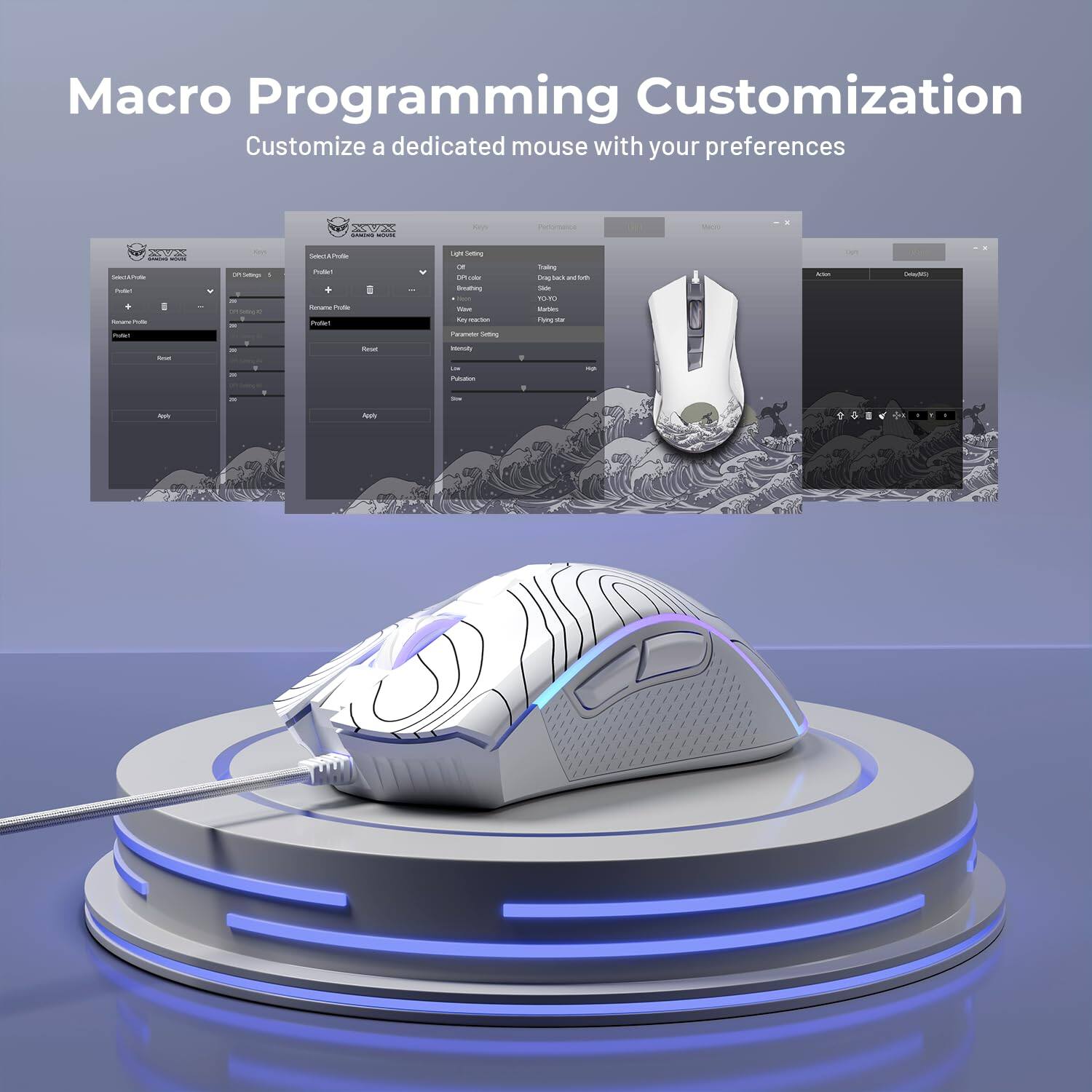 PO3TICJUNKI3 Xvx G705 Gaming Mouse Rgb With Backlit Modes & Macro ...