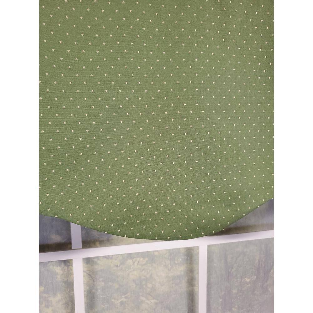 Left. RLF Home - RLF Home Eleni Provance 3" Rod Pocket Lining Luxurious and Elegant Window Treatment Valance 50" x 15" Celery - Celery.