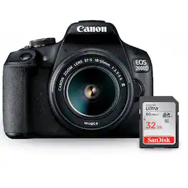 Canon - EOS 2000D / Rebel T7 with EF-S 18-55mm III Lens + Sandisk Ultra 32GB SD