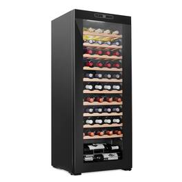 Schmecke - 55 Bottle Compressor Wine Refrigerator, Large Freestanding Wine Cooler - Black