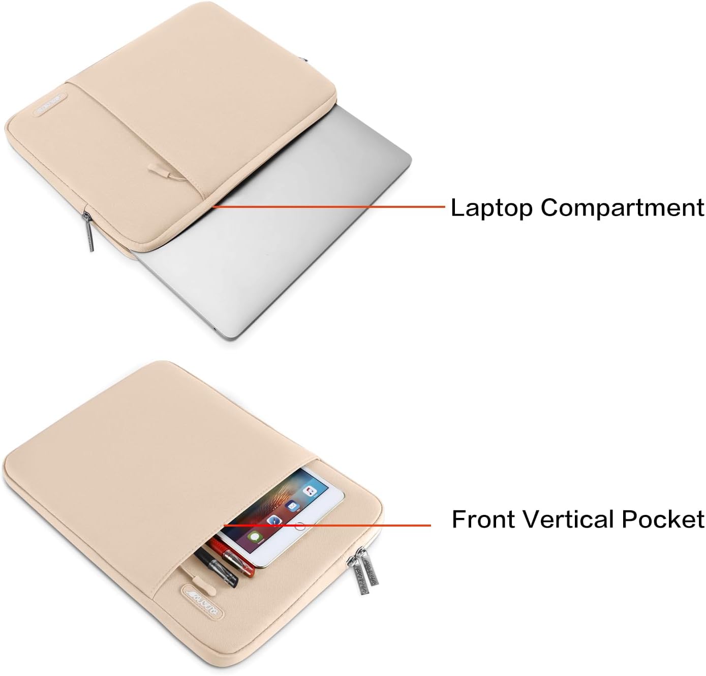 Laptop Compartment  
Front Vertical Pocket