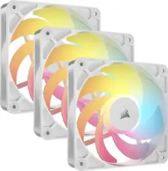 CORSAIR - RS120-R ARGB 120mm PWM Fans (3-pack) - White - Front_Zoom