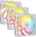 Front. CORSAIR - RS120-R ARGB 120mm PWM Reverse Case Fans Triple Pack - White.