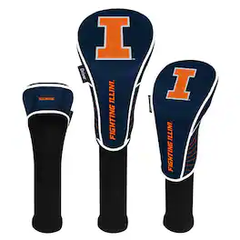 WinCraft - Illinois Fighting Illini Three-Pack Golf Club Headcover Set - Multicolor