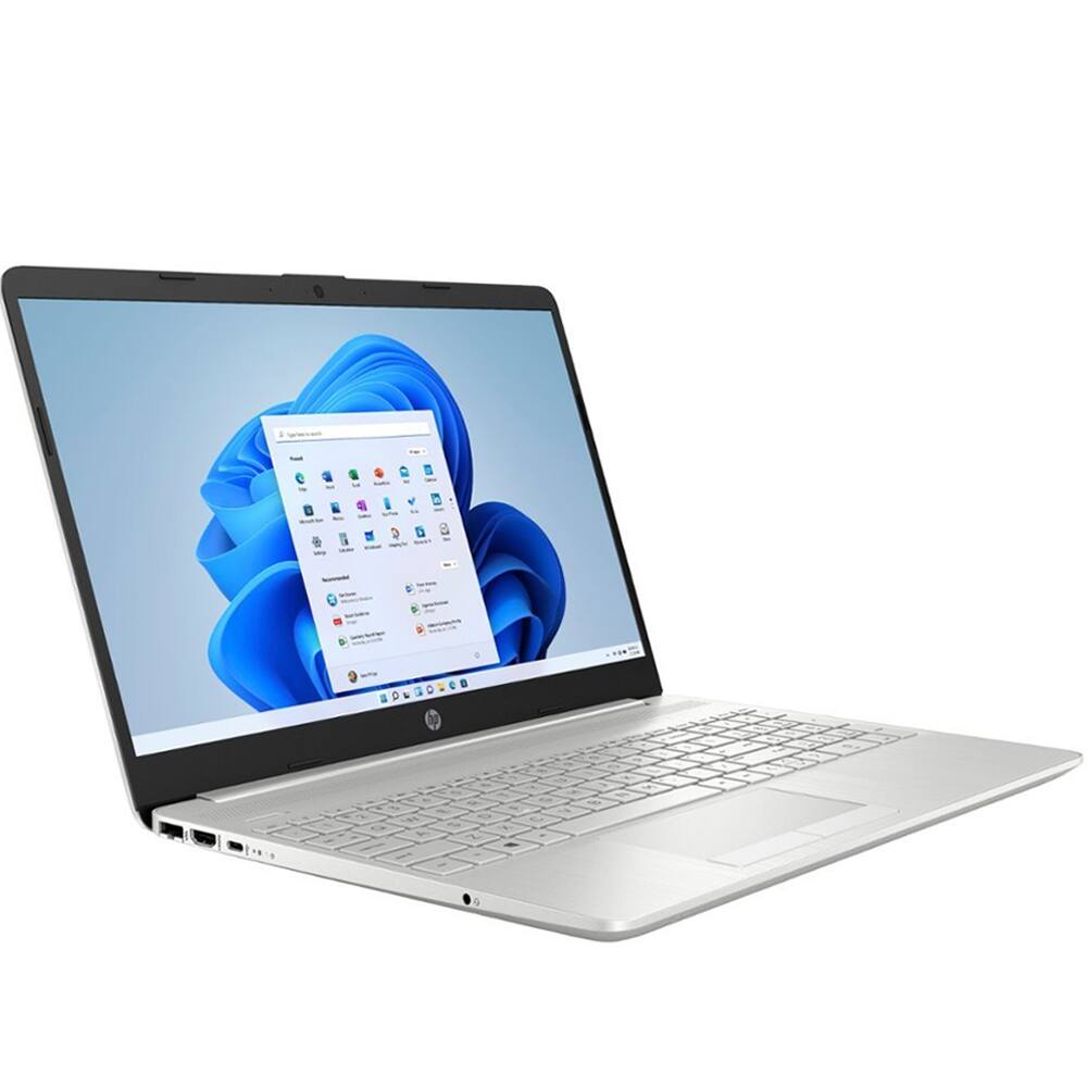 Alt View 1. HP - 15-dw4725od Laptop 15.6 HD Display (i5-1235U, 8GB, 512GB SSD, Intel Iris Xe, WiFi 5, Win 11 Home) - Natural Silver.