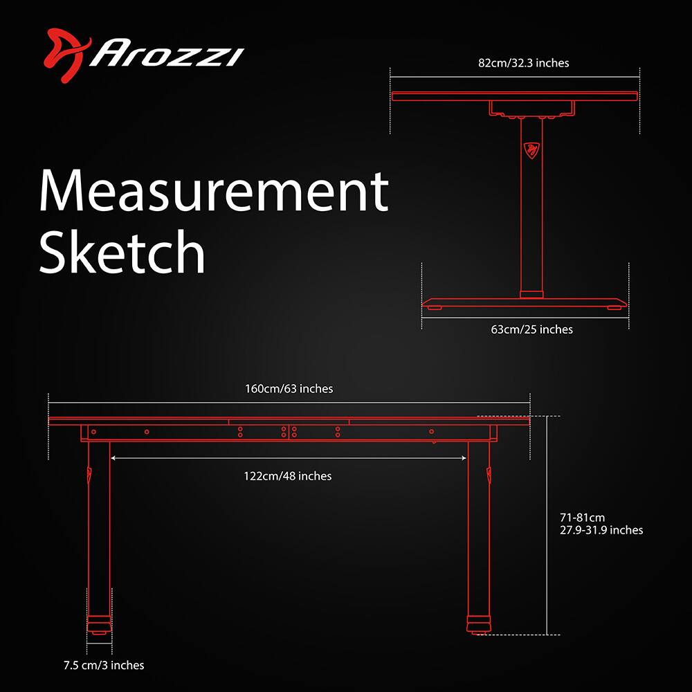 Alt View 16. Arozzi - Arena Ultrawide Curved Gaming Desk - Blue with Black Accents.
