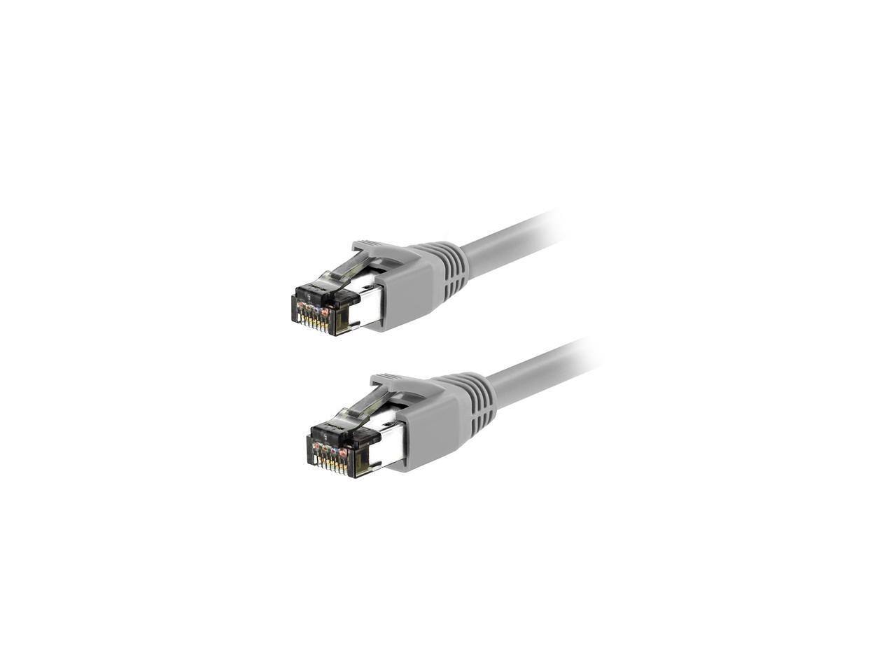 Alt View 1. Nippon Labs - Nippon Labs Cat8 RJ45 0.5FT 40Gbps 2000MHz S/FTP Ethernet Cable (Gray).