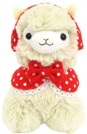 Front. Yes Anime - Prime Plush 12" Stuffed Animal: Llama Alpaca with Earmuffs (Khaki).