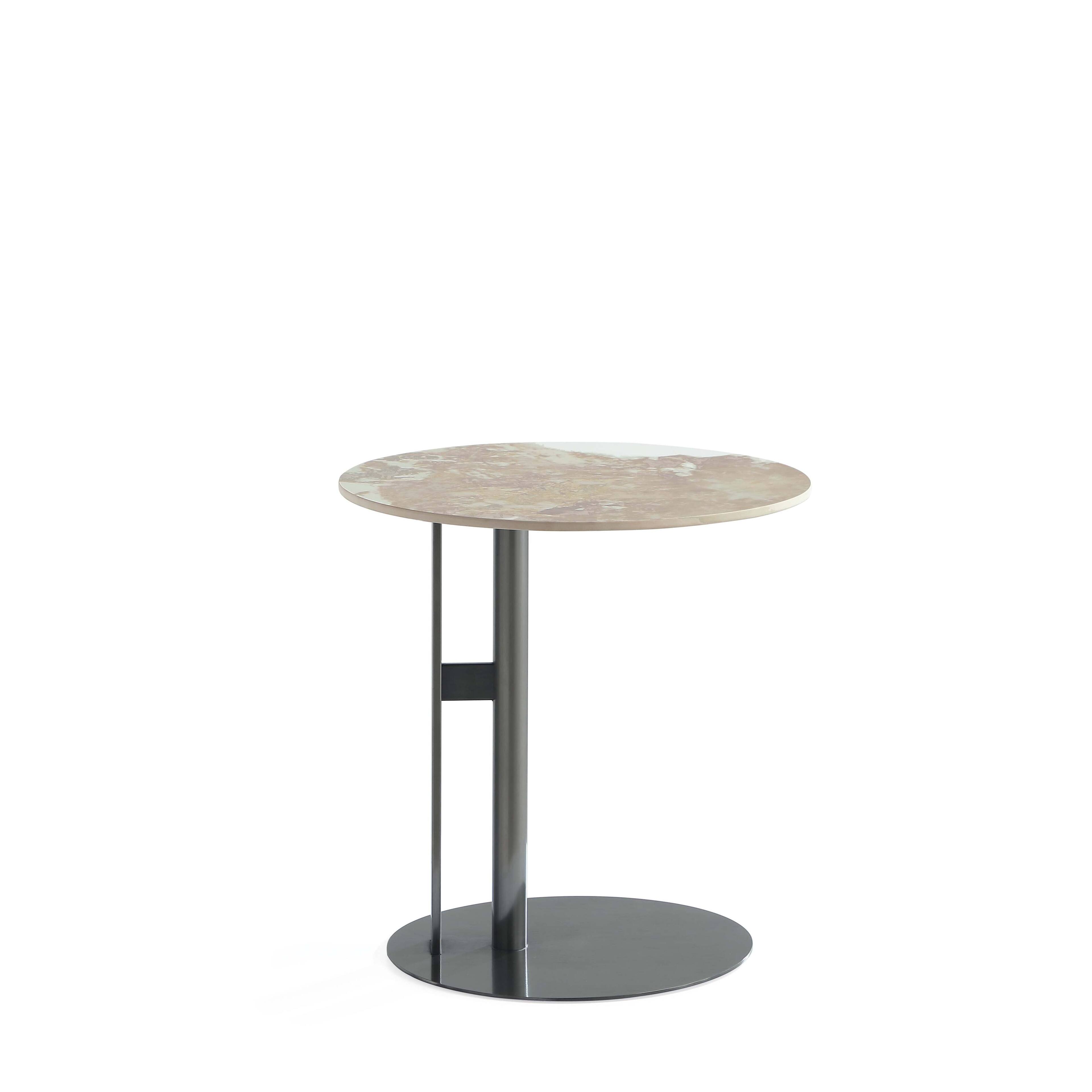 Alt View 3. Manhattan Comfort - Alondra Modern Glam Sintered Stone Top End Table - Black.