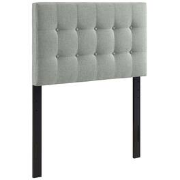 Emily Upholstered Fabric Twin Headboard by Modway - Gray