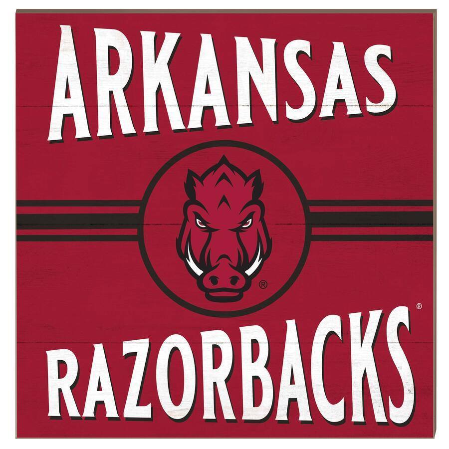 Redlynch Razorbacks Teams Jardine Arkansas Razorbacks 10'' x 10'' Retro Team Sign Red 4941136 ...