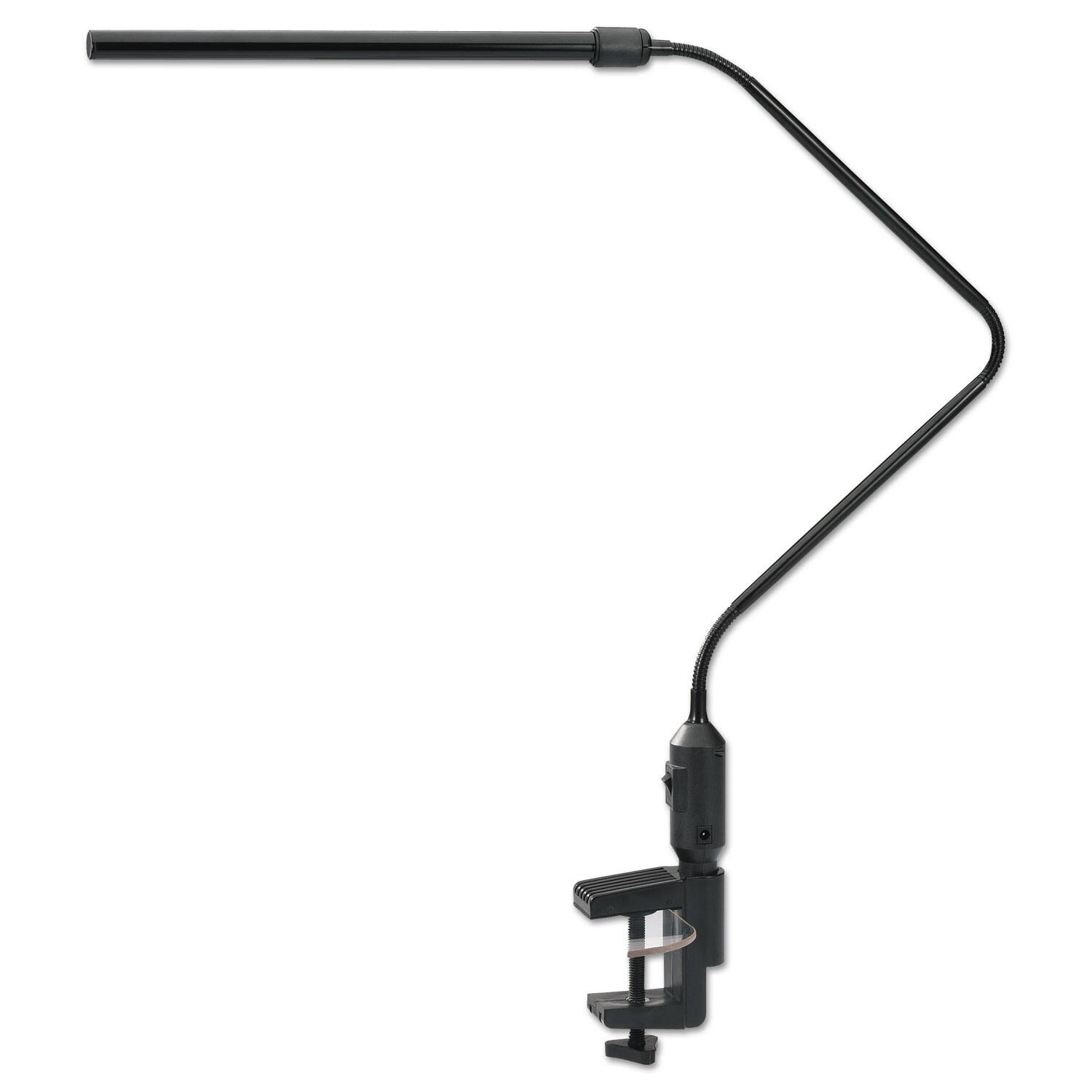 Front. Alera - LED Desk Lamp With Interchangeable Base Or Clamp, 5.13w x 21.75d x 21.75h, Black.