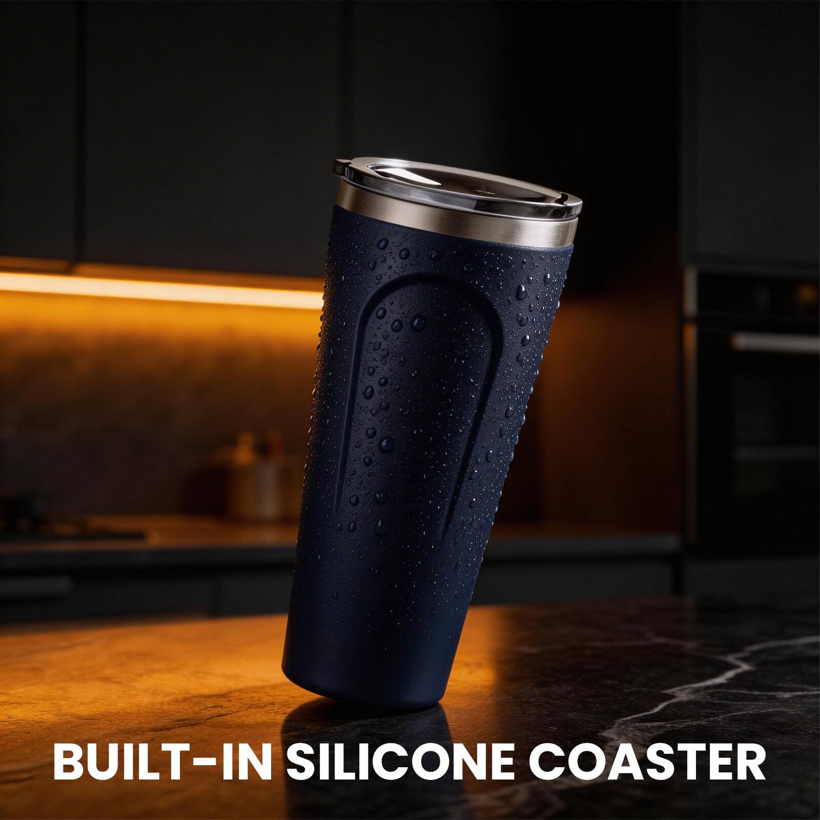 BUILT-IN SILICONE COASTER