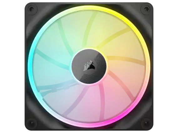 Front. CORSAIR - CORSAIR LX RGB Series, iCUE LINK LX140 RGB, 140mm Fan, Single Pack - RGB.