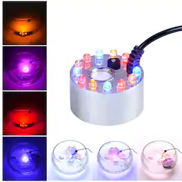 AGPtek - 12 LED Changing Color Mist Maker - Silver