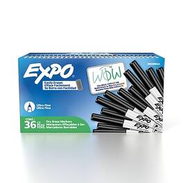 Expo - Dry Erase Markers, Ultra Fine Tip, 36/Pack - Black
