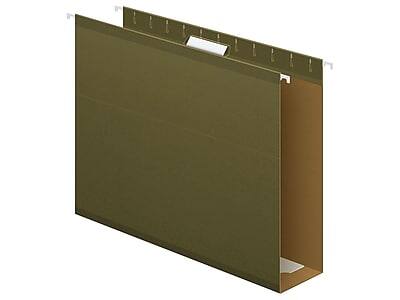 Pendaflex - Reinforced Hanging File Folders, Extra Capacity, 5-Tab, Letter Size, Standard 25/Box - Green