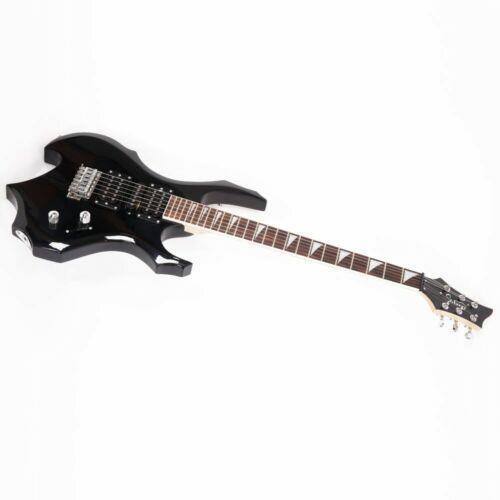 Alt View 4. Winado - Electric Guitar Fired Flamed Style for Beginner With Bag & 20W AMP Black.