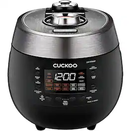 Cuckoo - 6-Cup HP Twin Pressure Rice Cooker - CRP-RT0609FB - Black
