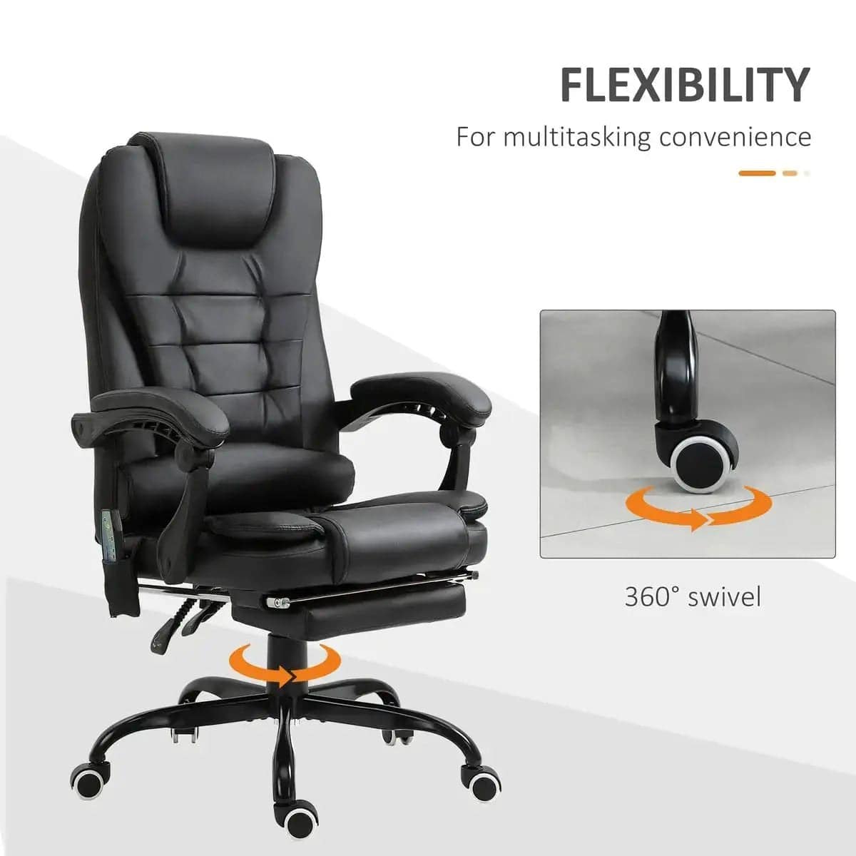 Platinum-Level - Ergonomic Vibration Massage Office Chair with Lumbar Support - Black price history on PriceWatchPro