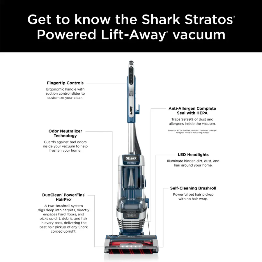Get to know the Shark Stratos Powered Lift-Away vacuum:

1. Fingertip Controls: Ergonomic handle with suction control slider to customize your clean.
2. Shark Anti-Allergen Complete Seal with PA Traps: 99.99% of dust and allergens inside the vacuum.
3. Odor Neutralizer Technology: Guards against bad odors inside your vacuum to help freshen your home.
4. Shark STRATOS based on AsIam Fn - parties AsIm Fn - pariies AsIm Fn - pariies AsIm Fn - pariies AsIm Fn - pariies AsIm Fn - pariies AsIm Fn - pariies AsIm Fn - pariies AsIm Fn - pariies AsIm Fn - pariies AsIm Fn - pariies AsIm Fn - pariies AsIm Fn - pariies AsIm Fn - pariies AsIm Fn - pariies AsIm Fn - pariies AsIm Fn - pariies AsIm Fn - pariies AsIm Fn - pariies AsIm Fn - pariies AsIm Fn - pariies AsIm Fn - pariies AsIm Fn - pariies AsIm Fn - pariies AsIm Fn - pariies AsIm Fn - pariies AsIm Fn - pariies AsIm Fn - pariies AsIm Fn - pariies AsIm Fn - pariies AsIm Fn - pariies AsIm Fn - pariies AsIm Fn - pariies AsIm Fn - pariies AsIm Fn - pariies AsIm Fn - pariies AsIm Fn - pariies AsIm Fn - pariies AsIm Fn - pariies AsIm Fn - pariies AsIm Fn - pariies AsIm Fn - pariies AsIm Fn - pariies AsIm Fn - pariies AsIm Fn - pariies AsIm Fn - pariies AsIm Fn - pariies AsIm Fn - pariies AsIm Fn - pari