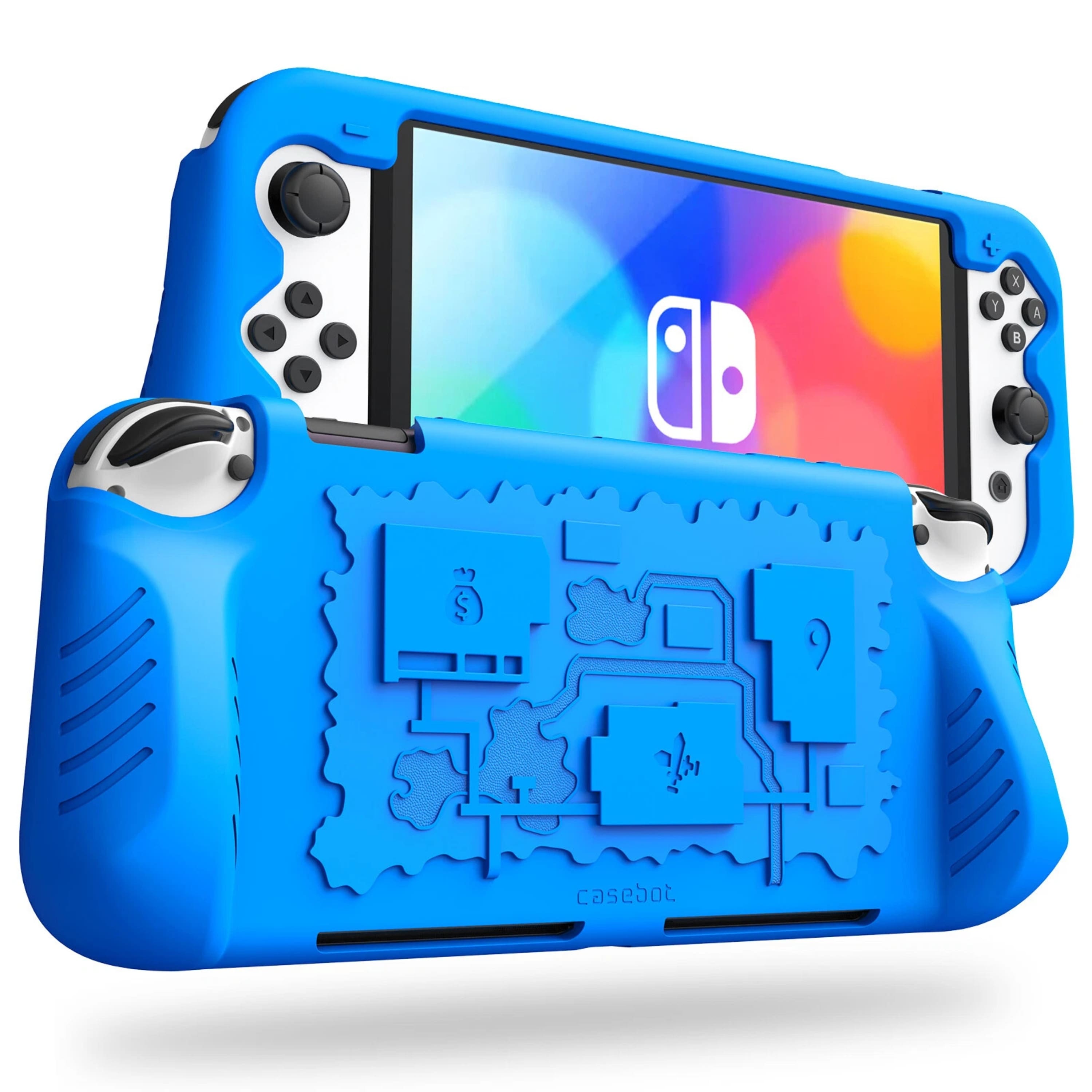 Kitcheniva - Durable Silicone Case For Nintendo Switch OLED Model 2021 Shockproof Shell - Blue