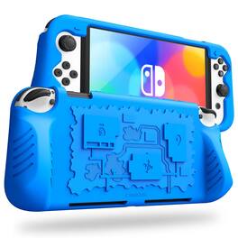Kitcheniva - Durable Silicone Case For Nintendo Switch OLED Model 2021 Shockproof Shell - Blue