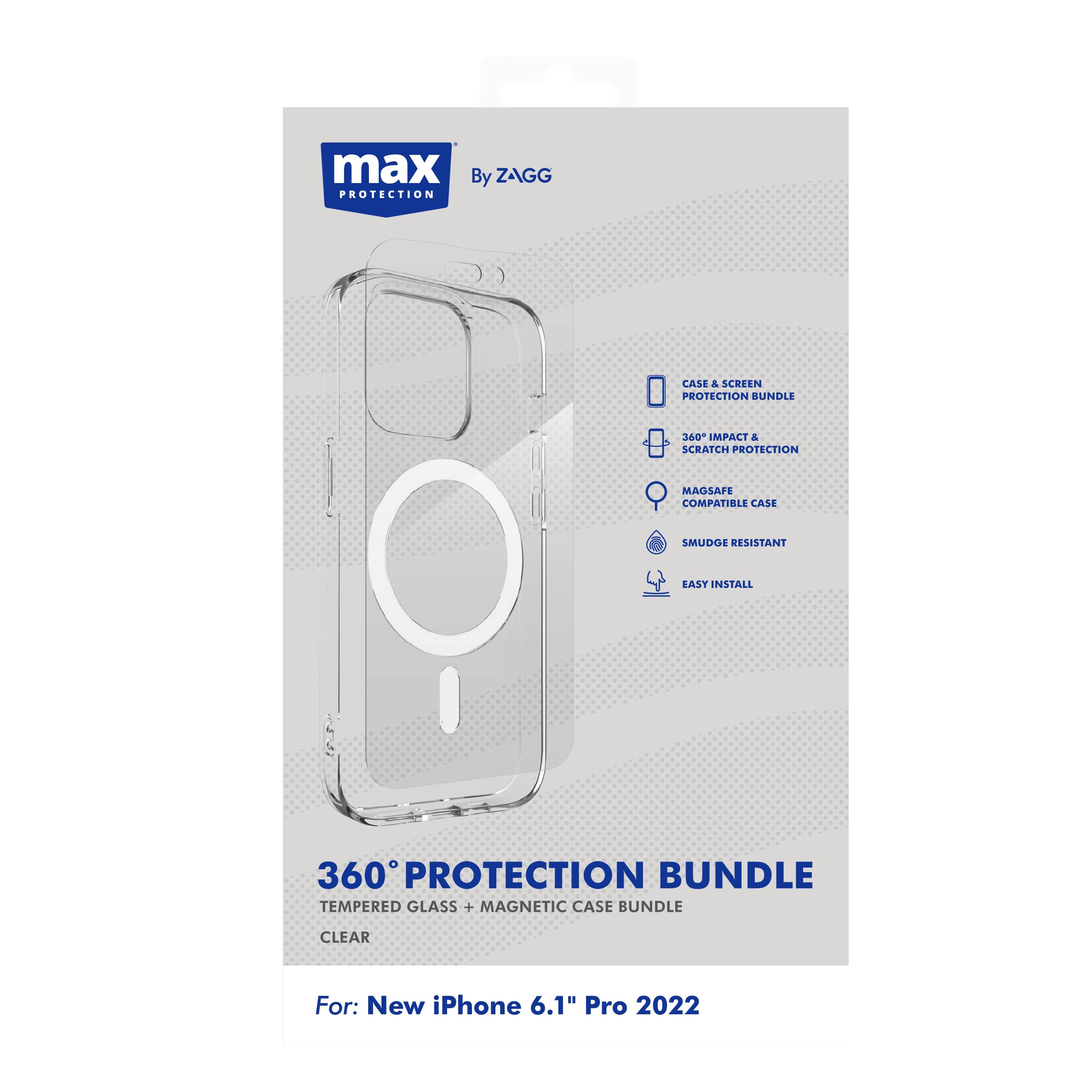 ZAGG Max Protection Case with Glass Bundle for Apple iPhone 14 Pro