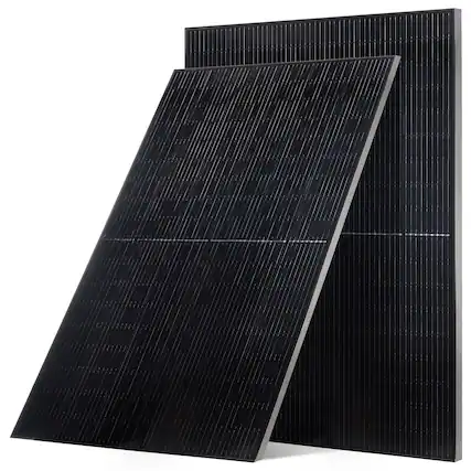 Front. VEVOR - 2PCS 400W Monocrystalline Solar Panels, 23% High-Efficiency Mono PV Module with Stable MC4 Output & Aluminum Frame - Black.