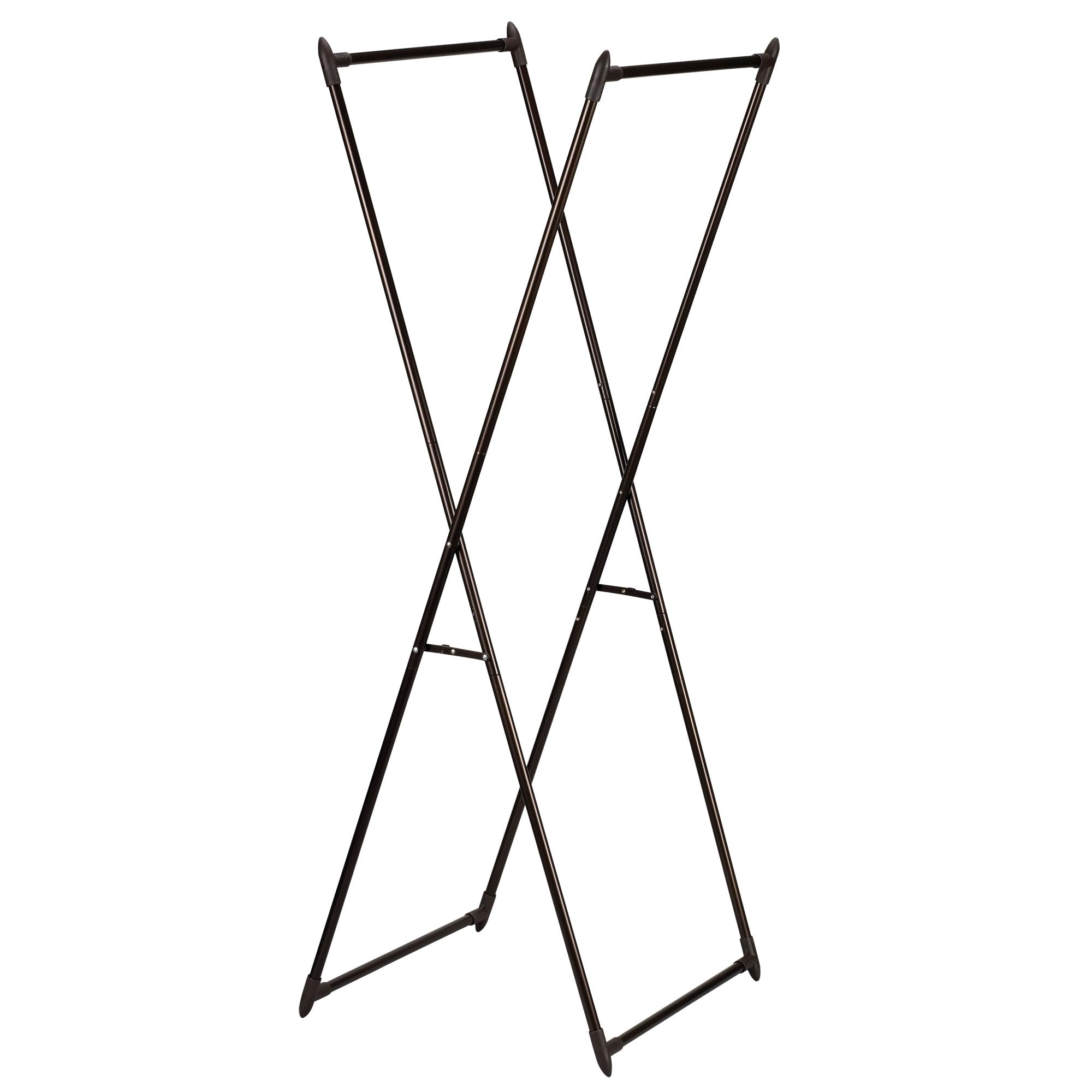 Refined Abode Design - Valet Folding Clothes Rack Strong Metal X-frame Chic Design Great For Guest And Dressing Rooms Portable Eas - Bronze