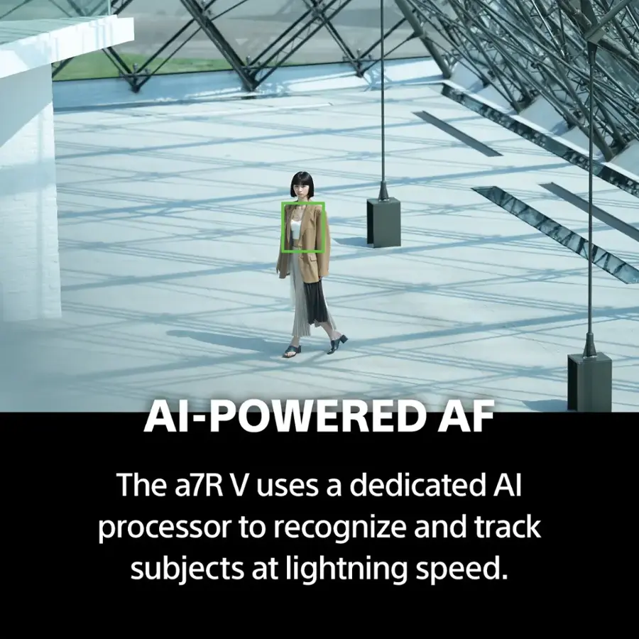 AI-POWERED AF: The a7R V uses a dedicated AI processor to recognize and track subjects at lightning speed.