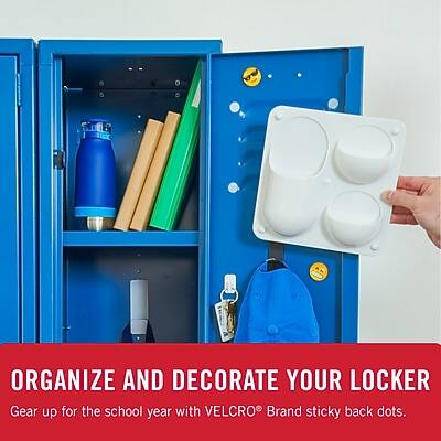 ORGANIZE AND DECORATE YOUR LOCKER  
Gear up for the school year with VELCRO® Brand sticky back dots.