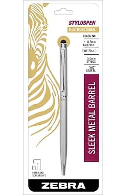Zebra - Stylus Ballpoint Pen, Fine Point, 0.7mm - Black Ink