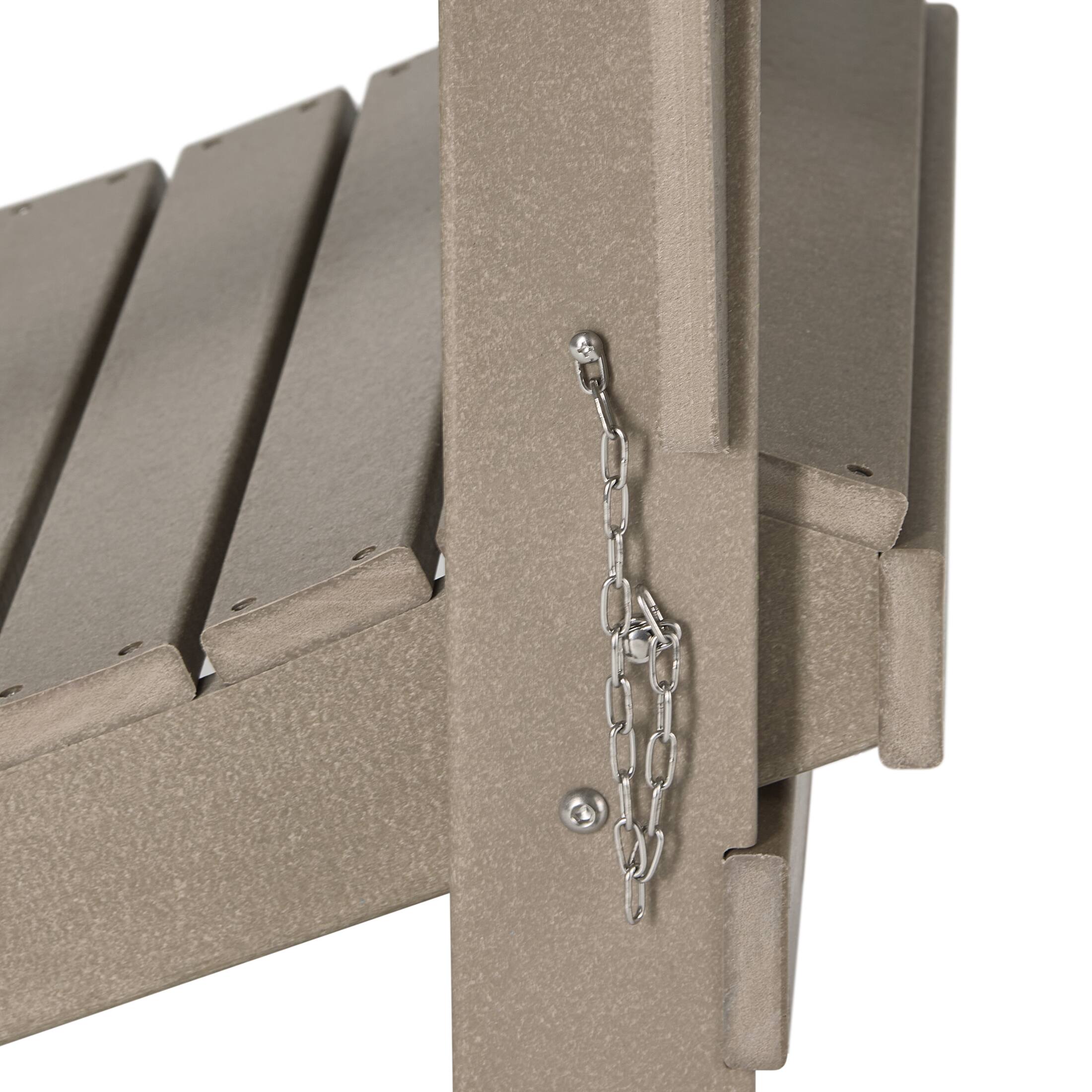 Alt View 6. WestinTrends - WestinTrends Malibu Outdoor HDPE Folding Poly Adirondack Chairs (Set of 4) - Weathered Wood.