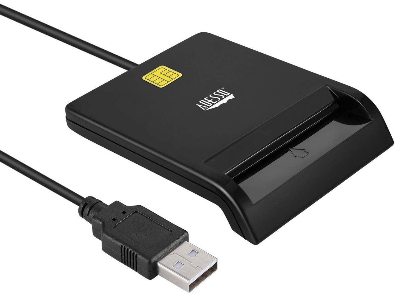 Alt View 8. Adesso - ADESSO SCR-100 ADESSO TAA CAC USB SMART CARD READER, WORKS FOR WINDOWS AND MAC - false.