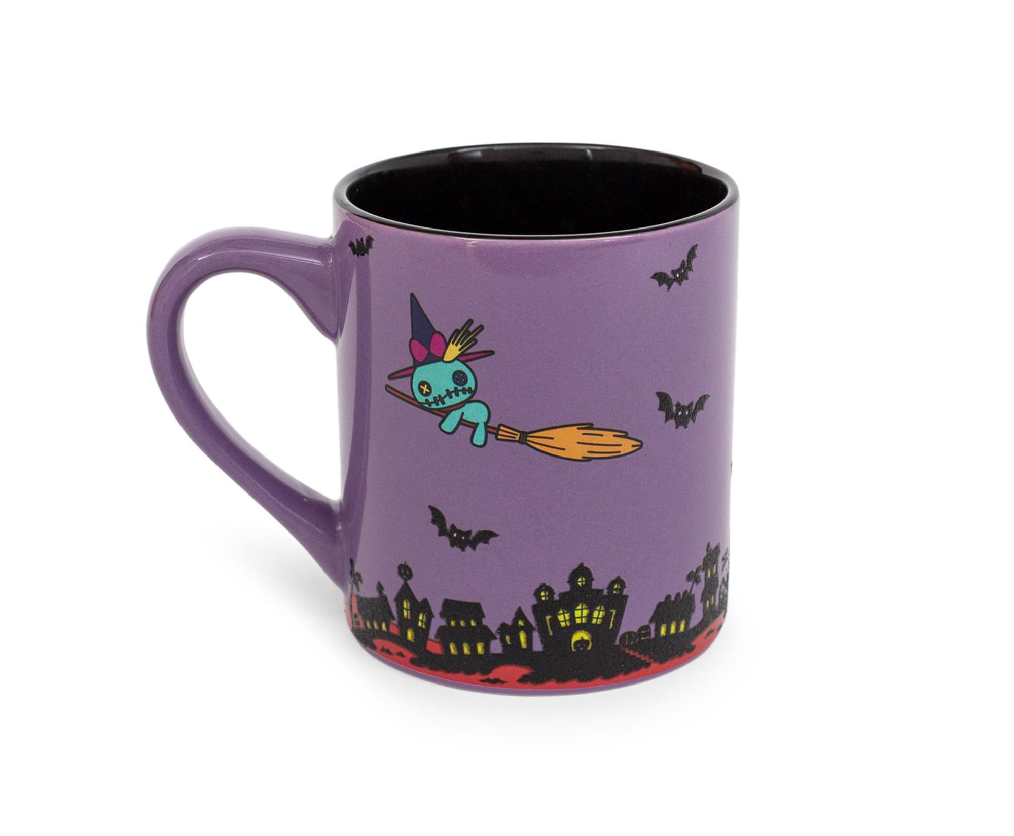 Alt View 1. Silver Buffalo - Disney Lilo & Stitch Vampire Ceramic Glitter Mug | Holds 14 Ounces - Purple.