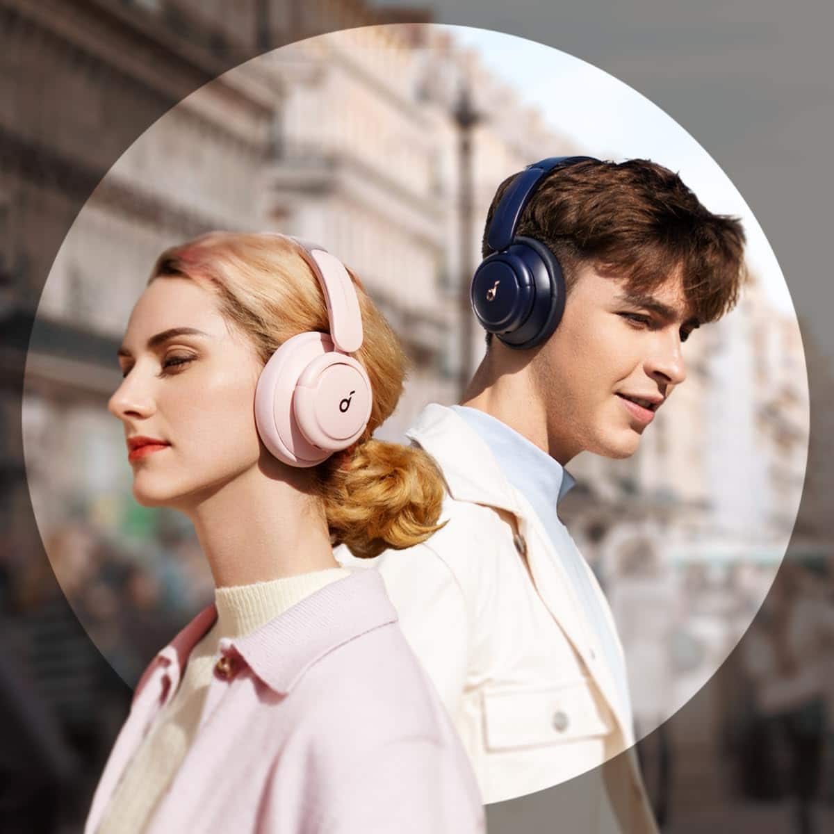 Alt View 7. Soundcore - soundcore Life Q30 by Anker, Hybrid Active Noise Cancelling Headphones, Pink - Pink.