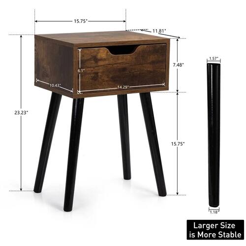 15.75" x 11.81" x 6.1" x 7.48" x 1.57" x 10.43"; x 14.29" x 23.23" x 15.75" x 1.18"

Larger Size is More Stable