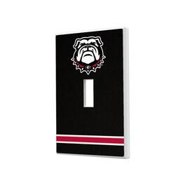 Keyscaper - Georgia Bulldogs Stripe Design Single Toggle Lightswitch Plate - Multicolor