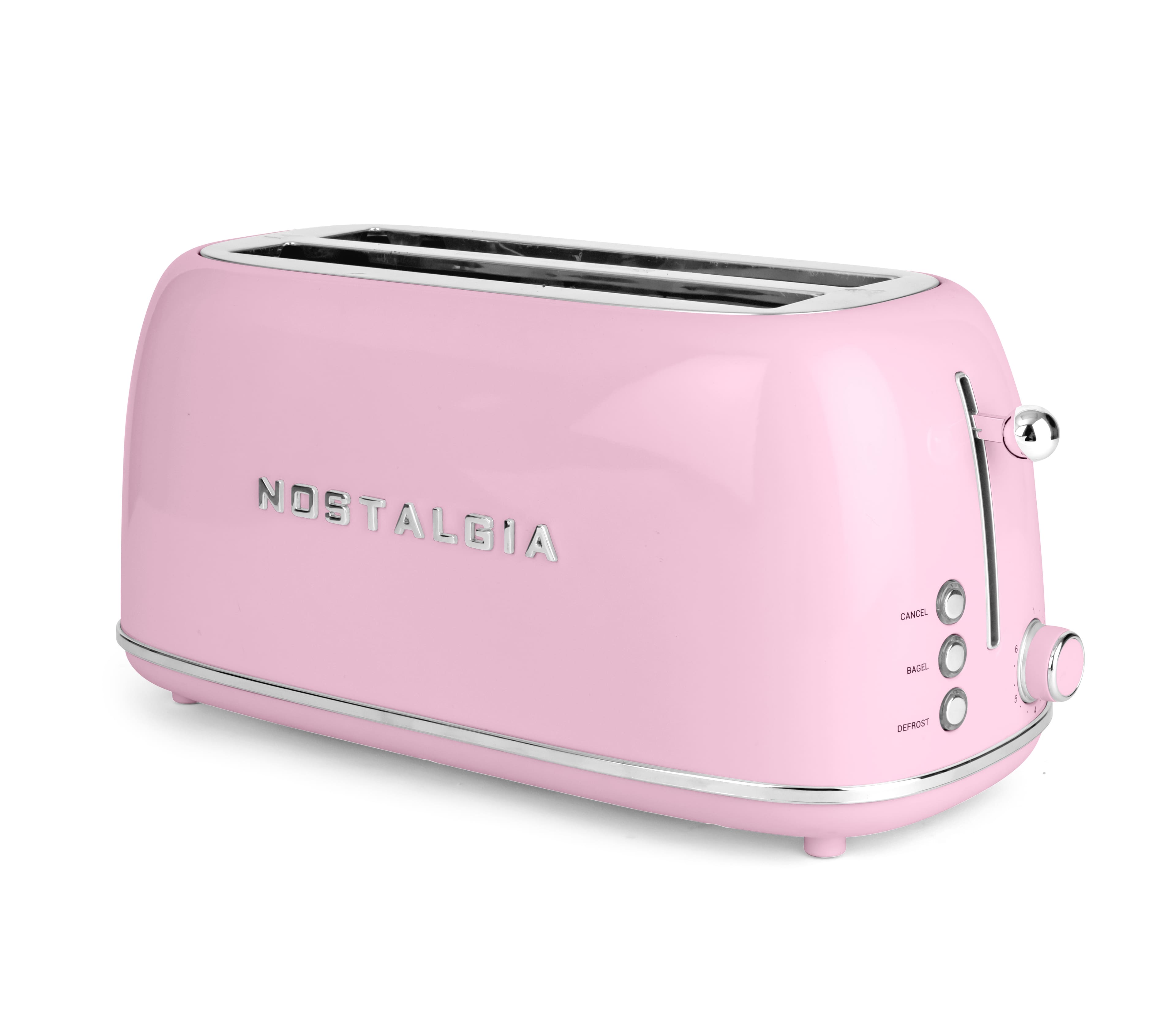 Nostalgia - Classic Retro 4- Slice Toaster - Pink