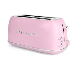 Nostalgia - Classic Retro 4- Slice Toaster - Pink